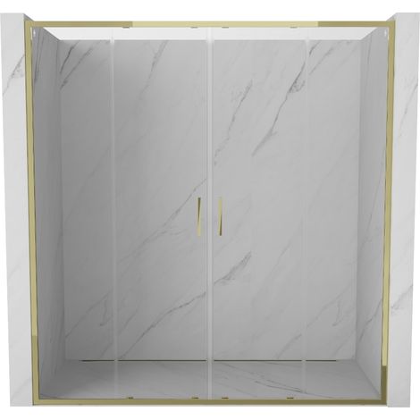 Mexen Exo Doppelschiebetür für Dusche 170 cm, transparent, gold - 8152-170-000-50-00 (1/5)