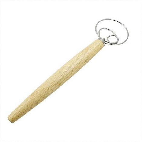 Pâte whisk 13 pouces bois dutch whisk pour pâte pâte mixer hand outil (1/5)
