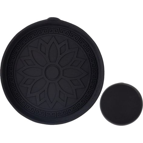 Lot de 2 tapis porte-gobelets de voiture  Sous-verre imperméable en silicone antidérapant et lavable - Accessoires intérieurs (1/5)