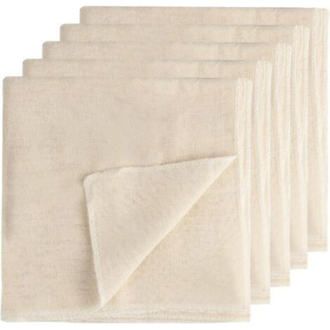 Chiffon À Fromage - Mousseline De Coton Non Blanchi 60 X 60 Cm - Pour Filtration De Jus Café Thé Fromage Yaourt - Lot De 5 (1/5)