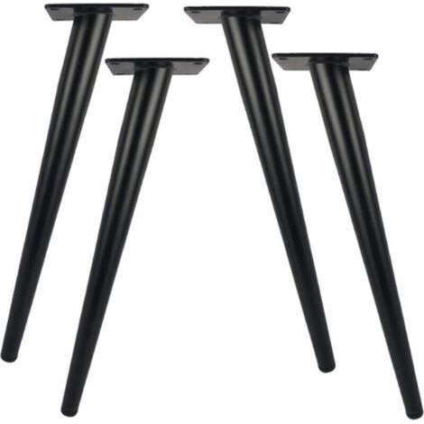 Lot de 4 pieds de table en métal réglables, hauteur 20 cm, charge maximale 800 kg – pour meubles modernes : bureau, commode, armoire, chaise ottomane, siège décoratif