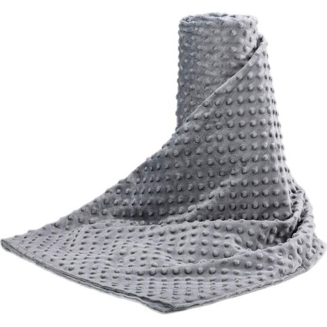 Housse de Couette lestée Amovible pour Adultes, Grand lit (152,4 x 203,2 cm), Housse de Couette Lourde en Minky Doux et Confortable avec 12 Attaches, Lavable en Machine (Gris) (1/5)