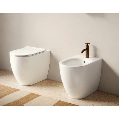 Sanitari Sfera 55 Filomuro 55x35 cm Silentech con Copriwater (1/3)