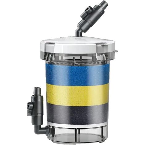 Filtro per acquario, filtrazione multistadio, portata regolabile, EW-604 (1/2)