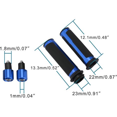 Motorcycle handlebar accessories, clutch lever, hand controller, King Prince clutch + brake lever complete set (blue and black) (1/4)
