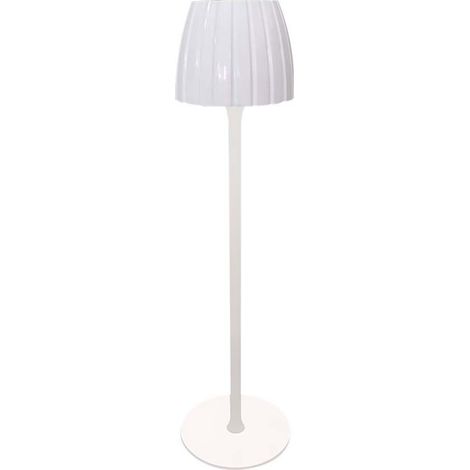 Lámpara de mesa LED V-TAC 2,7 W 105 x 340 mm blanca, recargable, regulable táctil, 3 en 1