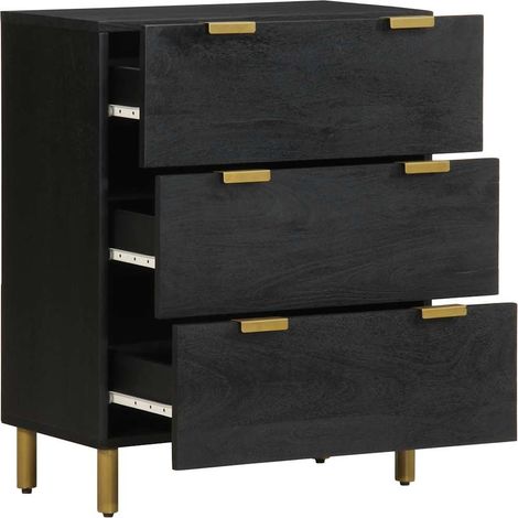 Maison Exclusive - Credenza Nera 60x33x75 cm in Legno Multistrato (1/5)