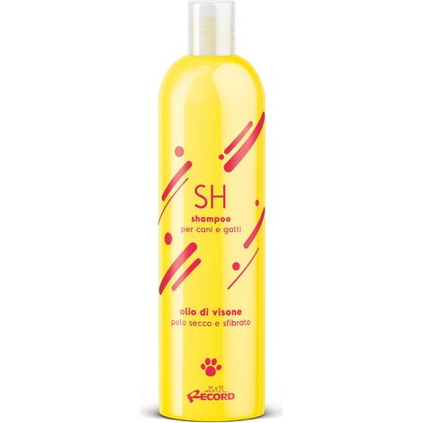 Shampoo all'olio di visone per cani e gatti a pelo lungo secco e sfibrato 250ml