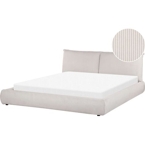Waterbed Corduroy VINAY 180 x 200 cm (EU Super King) Light Beige