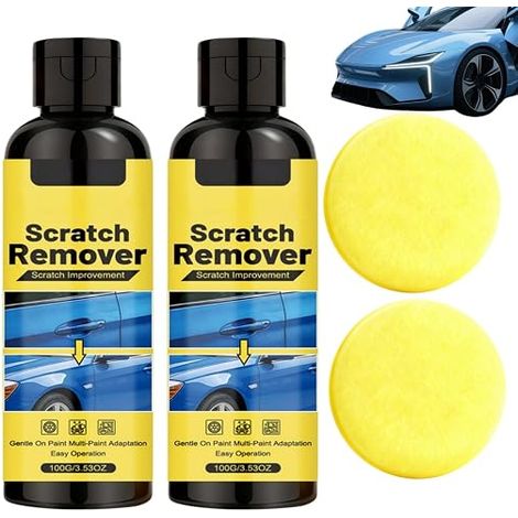 Car Scratch Remover Kit, Car Scratch Remover Kit with Sponge, Anti-Scratch Car Body Polish for Quick Scratch Repair, Effective on All Paints, Easy to Apply (1/5)