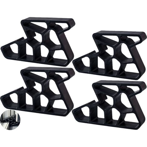 Butée de fenêtre - 4 pièces - 9,3 × 5,3 × 1,9 cm - Butée de porte - Outils pour butée de porte - Montage de portes et fenêtres - Ferme-fenêtre - Verrouillage de fenêtre (1/5)
