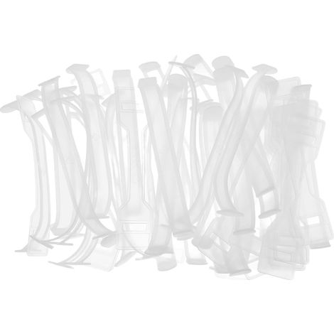 Poignées de sangle plastique blanc - Lot de 30 poignées pour boîtes de rangement - Confortable à porter - Grande capacité pour objets lourds - Usage polyvalent en emballage et (1/5)