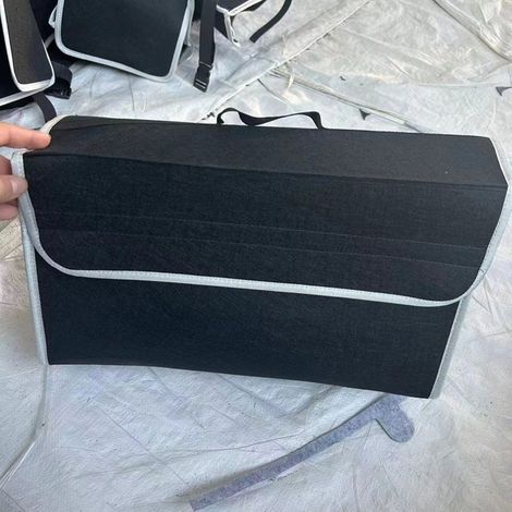 1 pièce Organiseur de coffre, compartiment antidérapant gris, sac de rangement voiture 50 x 15 x 24 cm, pour SUV et berlines