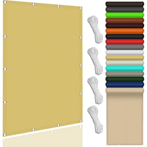 1 Voile d'ombrage,280x300 cm,Polyester haute densité,Anti UV 95%,Imperméable,Terrasse Jardin Extérieur (1/5)