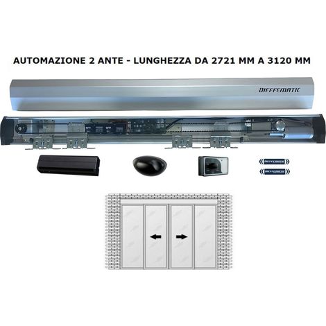 Porta Automatica A Vetri 2 Ante Fino A 3120 Mm Compatibile Con Faac