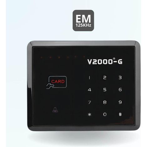 Clavier tactile  BT2000 à codes et badges RFID EM pour gâche électrique