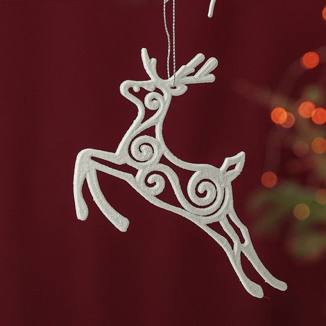 Décoration De Sapin De Noël - Pendentif Flocon De Neige Ange Ailes Renne - Pour Arbre De Noël Porte Fenêtre Rétroviseur Voiture - Lot De 3 (1/5)