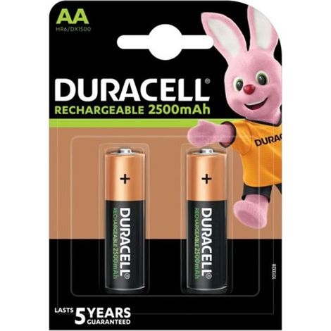 Batteria ricaricabile Duracell hr06 2500 mah blister (2 unità)