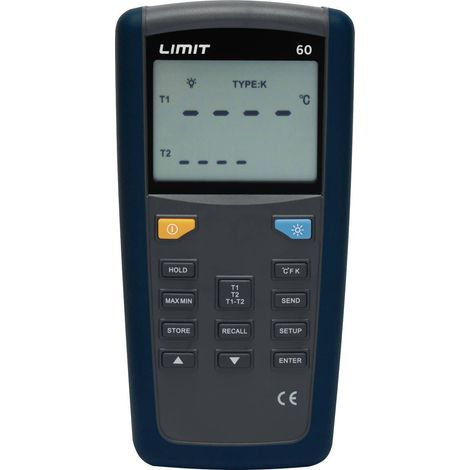 Thermomètre industriel digital avec capteur deux canaux deux capteurs pour surfaces le gaz et le liquide Limit LIMIT60 (1/3)