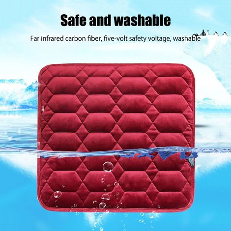Coussin de siège chauffant 12V pour voiture, couverture chauffante électrique antidérapante pour chaise de bureau, canapé et fauteuil, housse de siège auto chauffante (1/5)