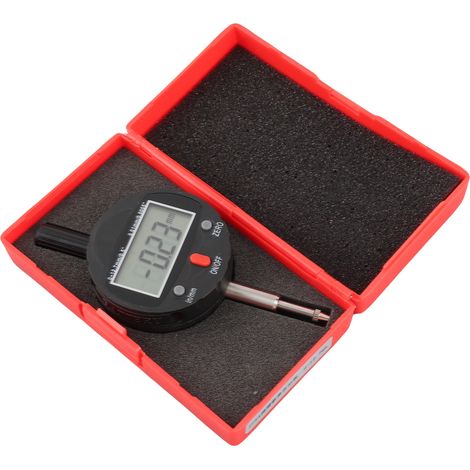 Elektronische digitale Messuhr, Messgerät, Schutzart IP54 (wasserdicht), Messbereich 0–12,7 mm, Auflösung 0,01 mm (1/5)