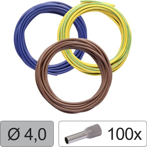 Quadrios 25CW125 Conducteur individuel LiFY 4.0 mm² bleu, marron, jaune-vert 1 set