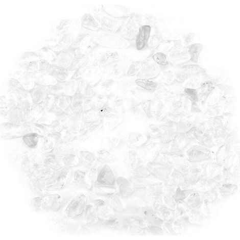 Pièces de Quartz en Cristal Naturel, Copeaux de Pierre Concassés, Peuvent Mettre L'aquarium, Pot de Fleurs, Mettre, Décorer, Démagnétiser Les Ornements, pour Bouddha(Blanc) (1/4)