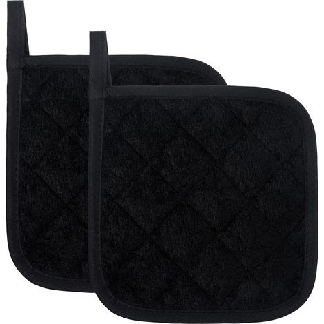 Lot de 2 tapis de maniques matelassés, en coton résistant à la chaleur, doublure multi-usages, petits dessous de plat pour comptoir de cuisine (1/5)