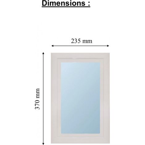 4M – Hublot rectangulaire noir pour porte de garage – Vitrage opaque crystal – Système d'assemblage par clipsage – Épaisseur panneaux 18 à 28mm
