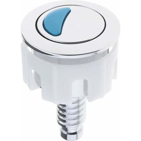 Bouton de Chasse d'eau Double Bouton Poussoir Rond en ABS Chromé Accessoires Remplacement de Toilette pour Salle de Douche Salle de Bain Toilette (1/5)