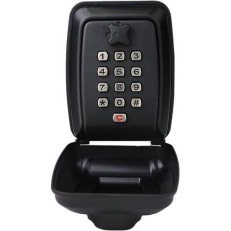 12-digit waterproof wall safe for keys, large size, for home, Airbnb, school, factory, black (1/5)