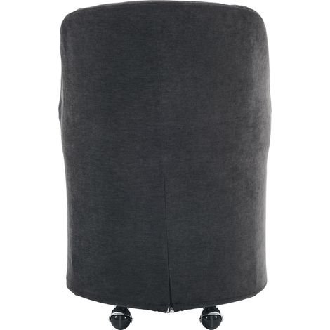 Chaise rembourrée 058 avec roulettes universelles, chaise de salle à manger en tissu chenille, tabouret de cuisine moderne sans accoudoirs, fauteuil de coiffure pour salon avec housse amovible, lot de (1/5)