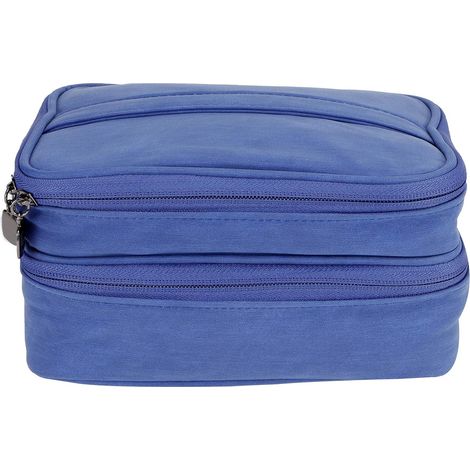 Sac de rangement numérique de voyage avec séparateur d'espace (double couche bleue), (1/2)