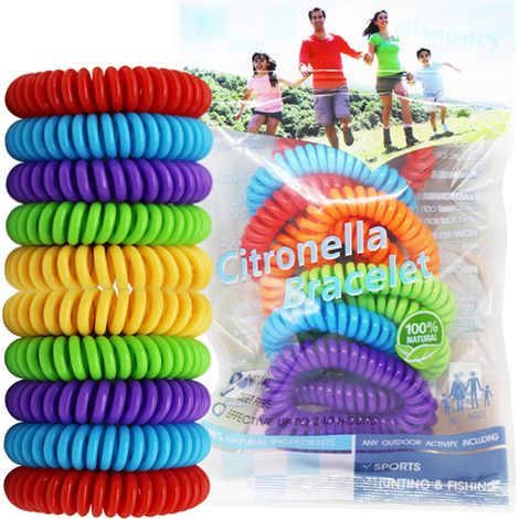 Pulsera Repelente De Mosquitos - Aceites Esenciales Naturales - Resistente Al Agua - Para Camping Pesca Y Actividades Al Aire Libre - 10 Unidades (1/5)
