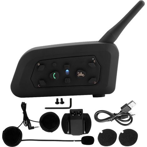 V61200 Motorradhelm Kabelloses Bluetooth-Intercom-Headset mit Freisprechfunktion für 6 Personen (1/5)