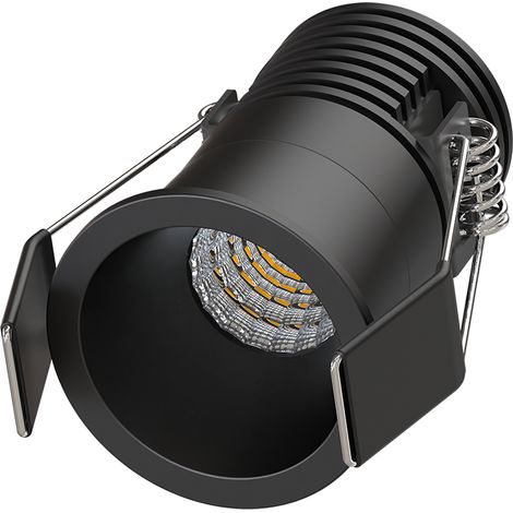 LYRA Mini Spot encastré noir 5W, CCT 2700-3000-4000K, 250-300Lm, dimmable, basse luminance - S0220490D - SOLUM (1/4)