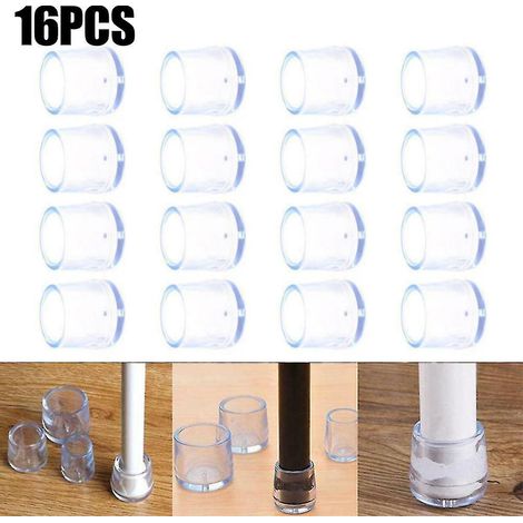 Ensemble de protections de sol transparentes en silicone pour pieds de table et de chaise