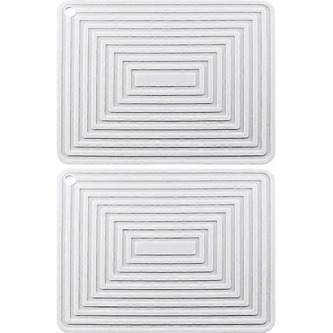 Set mit 2 dicken, tropffesten Silikonmatten – Wellenmuster – Hitzebeständig – Wärmeisolierend