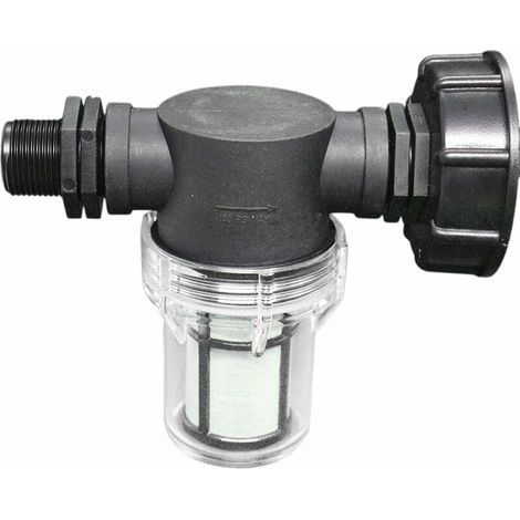Robinet pour réservoir de 1 000 L, raccord pour tuyau d'arrosage pour récupérateur d'eau de pluie filtré, raccord pour réservoir IBC S60x6 (filetage mâle 3/4 pouce).