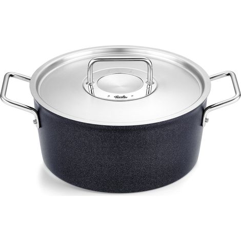 Fissler Adamant - Pentola in alluminio (diametro 24 cm, 4,9 l) rivestita con coperchio in metallo, antiaderente, compatibile induzione (1/5)