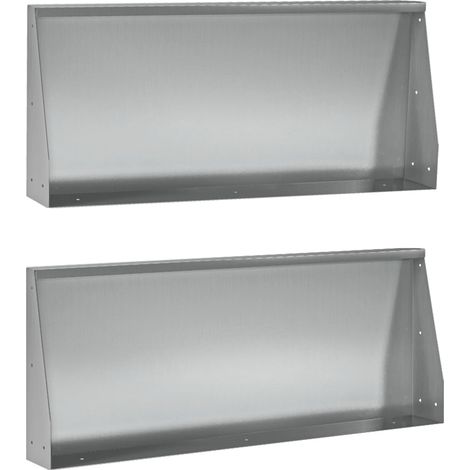 vidaXL Muro de Contención 2 uds. 100 x 12 x 40 cm Acero Galvanizado (1/2)