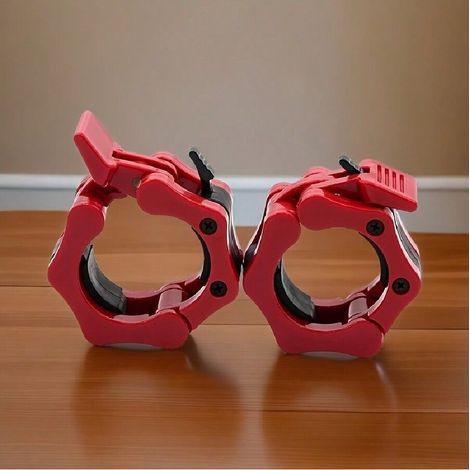 2 Pinces pour haltères en ABS durables, verrou à enclenchement sécurisé pour la musculation et l'entraînement de force, taille 2 pouces, équipement de gym (1/4)