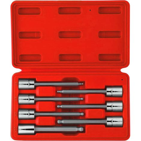 JUEGO DE 7 PUNTAS HEXAGONALES ESFERICAS EXTRALARGAS 3/8" (1/3)