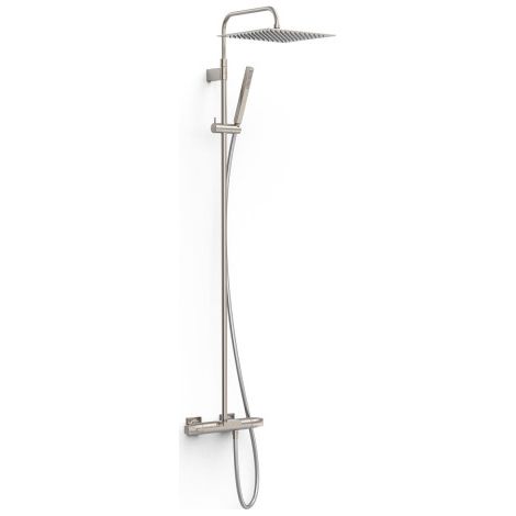 Ensemble de robinet thermostatique mural à 3 voies pour baignoire et douche Acier - TRES 19031215AC