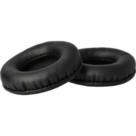 vhbw 2x Ear Pad Cups Cushion Covers compatible with headphones which require 65mm ear pads On-Ear Headphones Headset - black, 6.5cm (1/4)