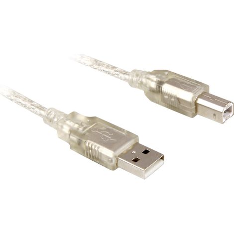 USB 2.0 Kabel, USB-A Stecker  USB-B Stecker Verwendung:  Embout von Drucker oder Scanner an den PC