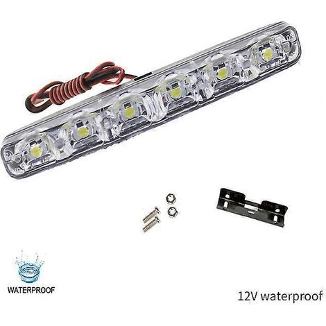 1 feu de jour automatique pour voiture, lampe de style DRL à 6 LED 12V étanche, antibrouillard (1/5)