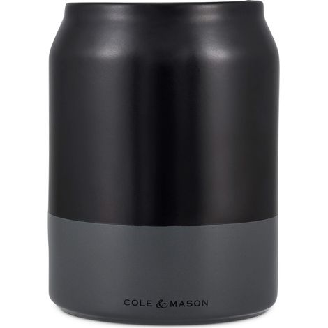 Cole & Mason H822140 Linton Vaso Porta Utensili da Cucina, Ceramica, Nero, Grigio, 160mm x 120mm, Barattolo Organizer Cucina per Utensili