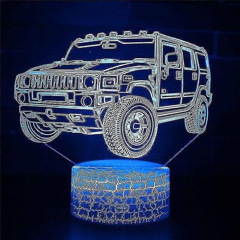 Lampe à illusion 3D, 7 couleurs à changement optique, lumière tactile, USB et télécommande, style Art Déco, pour une ambiance romantique (1/5)