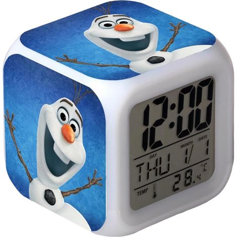 LED-Wecker im Frozen-Design, helle und farbenfrohe digitale Tischuhr, kompatibel mit HTNL178, originelles Geschenk für Kinder und Erwachsene (1/5)